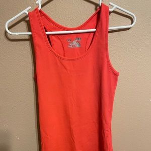 Pink-ish Orange Fitted Athletic Tank Top